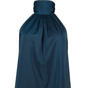 NWT Bishop And Young Enchanted Romance Esme Tie Neck Halter In Emerald